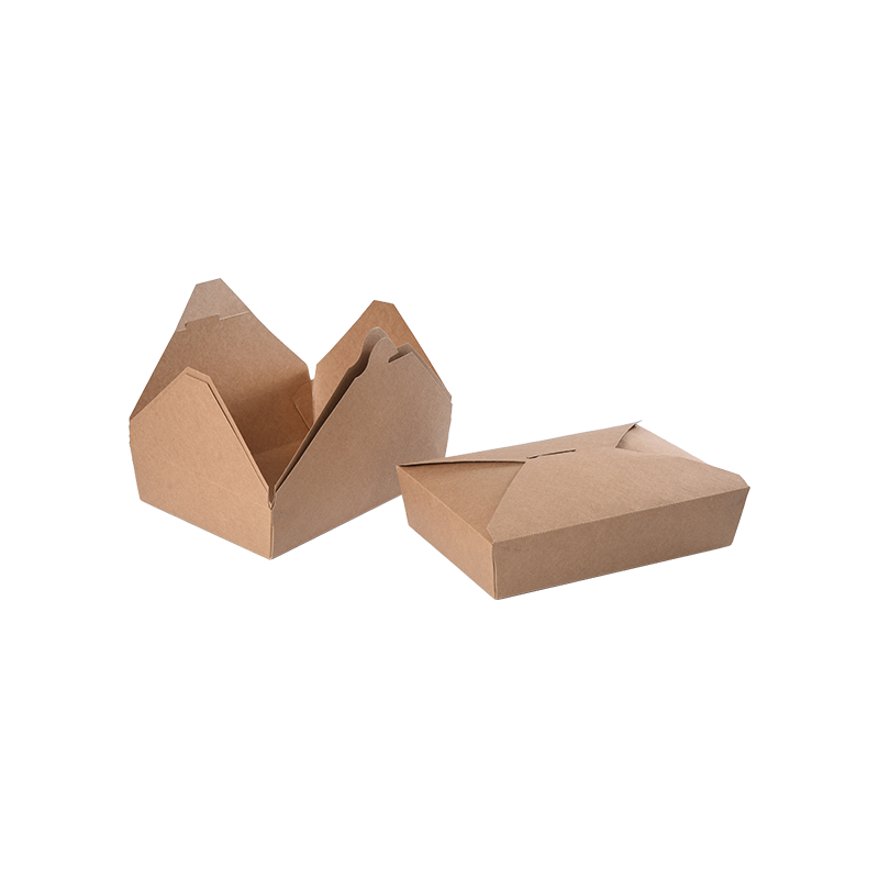 Kraft Kağıt Paket Servis Kutusu Gıda Kabı