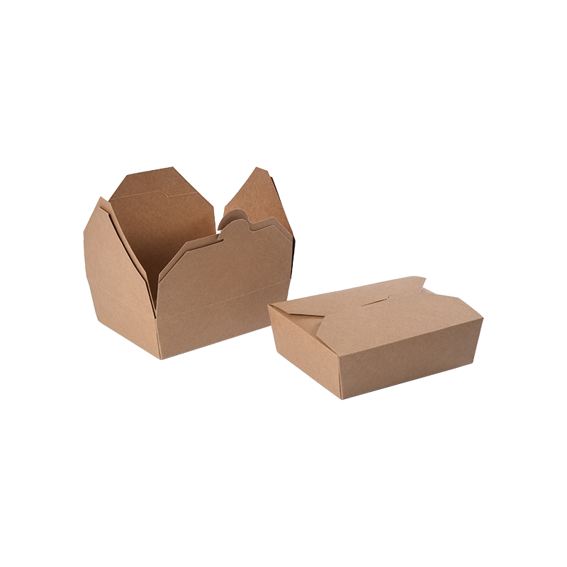Kraft Kağıt Paket Servis Kutusu Gıda Kabı