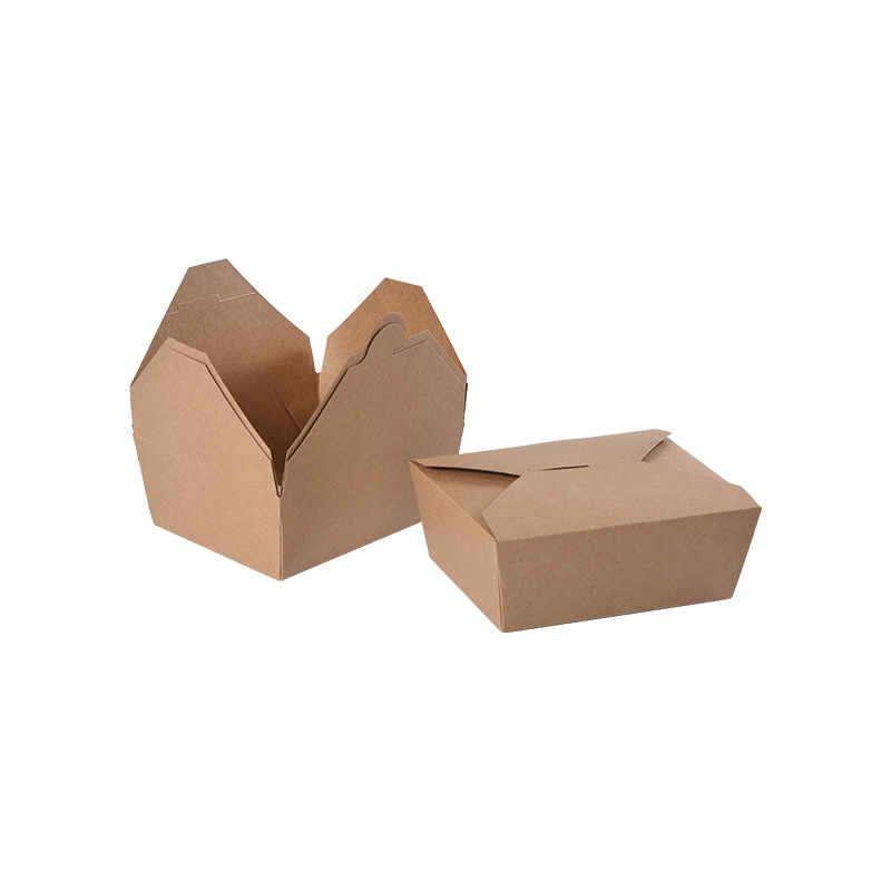 Kraft Kağıt Paket Servis Kutusu Gıda Kabı