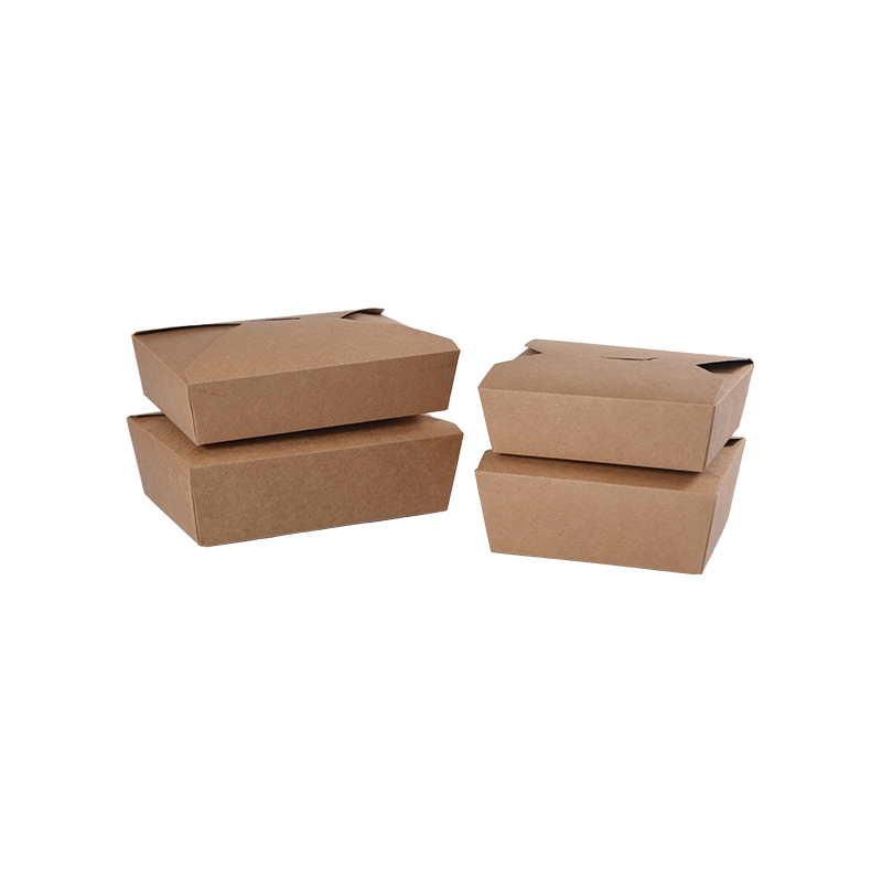 Kraft Kağıt Paket Servis Kutusu Gıda Kabı