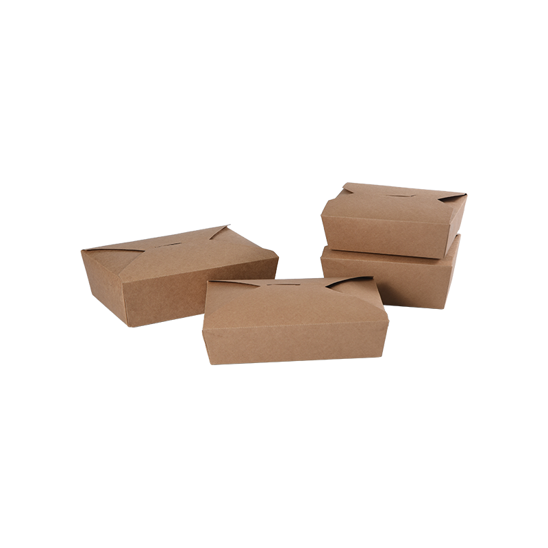 Kraft Kağıt Paket Servis Kutusu Gıda Kabı