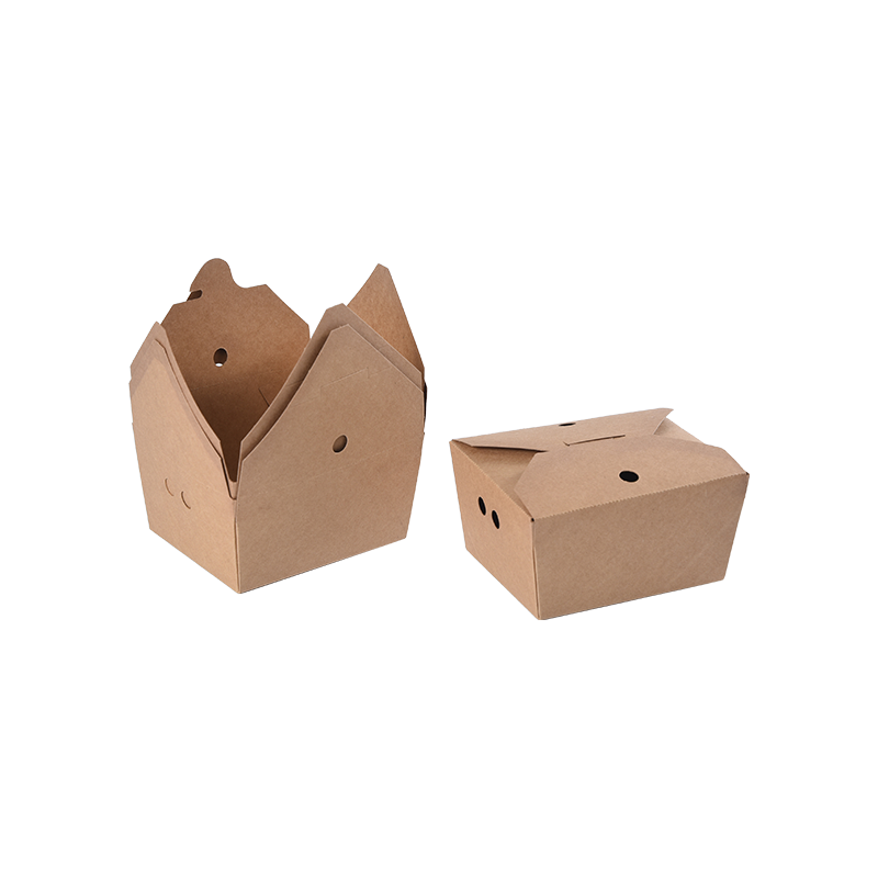 Kraft Kağıt Paket Servis Kutusu Gıda Kabı