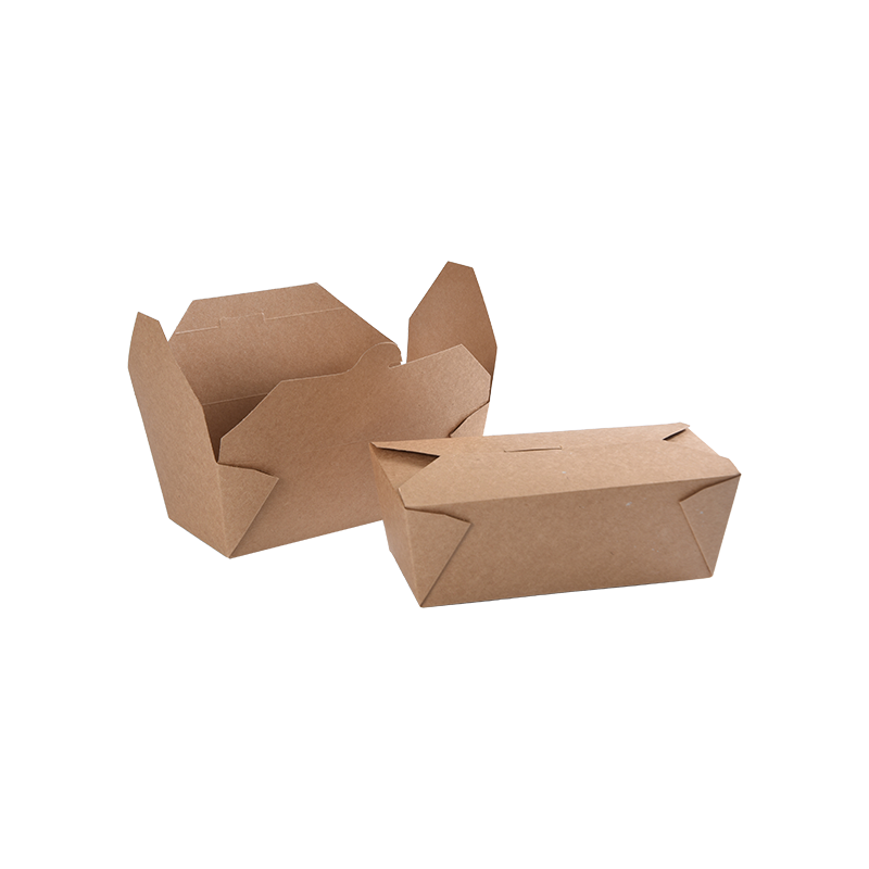 Kraft Kağıt Paket Servis Kutusu Gıda Kabı